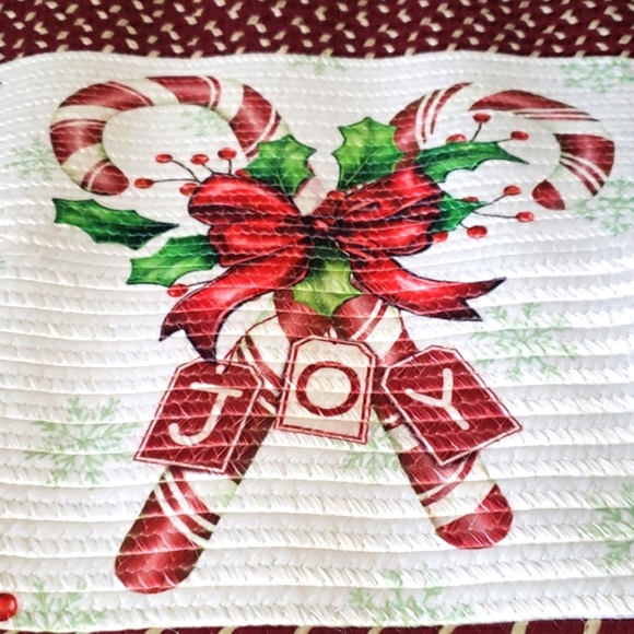 NWT Collections Etc Christmas Braided Accent Rug With Candy Canes- 19" x 29" - Picture 3 of 15